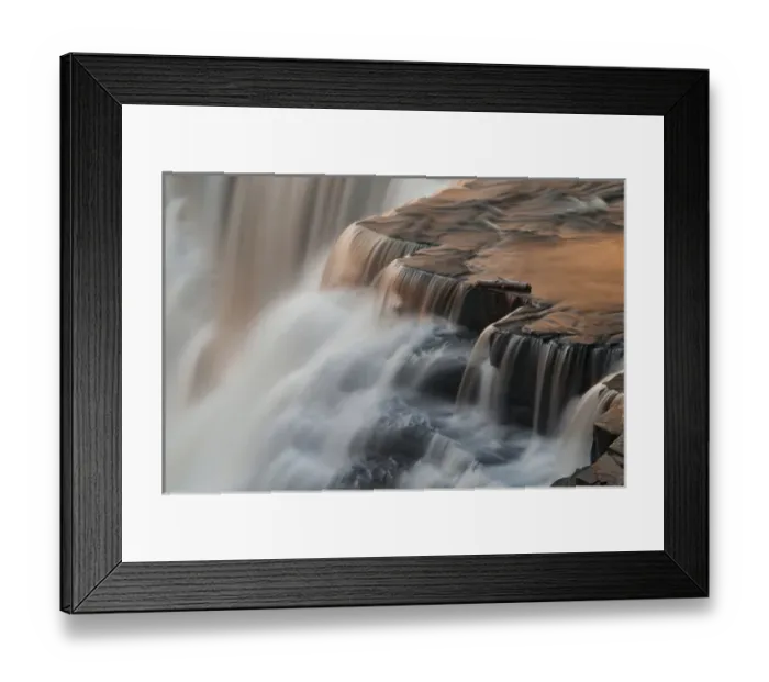 Framed Print : North America, Canada, Ontario. Detail of sunset reflections on Kakabeka Falls, Ontario Framed Print : North America, Canada, Ontario. Detail of sunset reflections on Kakabeka Falls, Ontario