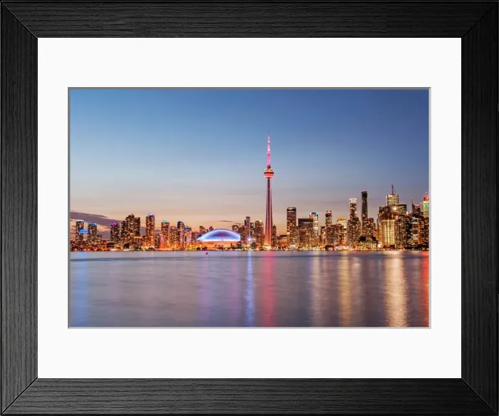 Framed Print : Toronto Skyline at Sunset from Toronto Islands Framed Print : Toronto Skyline at Sunset from Toronto Islands