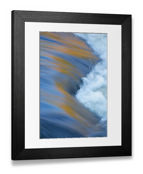 Framed Print : Canada, Quebec, Mont-Rolland. Autumn colors reflecting on Riviere du Nord. Credit as