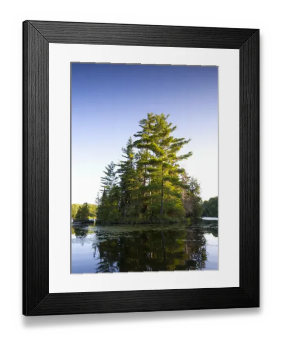 Framed Print : Canada, Quebec. Island on Lake Long Pond Framed Print : Canada, Quebec. Island on Lake Long Pond