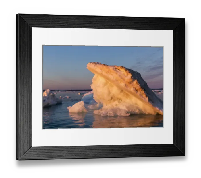 Framed Print : Canada, Nunavut Territory, Setting midnight sun lights melting sea ice in Frozen Framed Print : Canada, Nunavut Territory, Setting midnight sun lights melting sea ice in Frozen