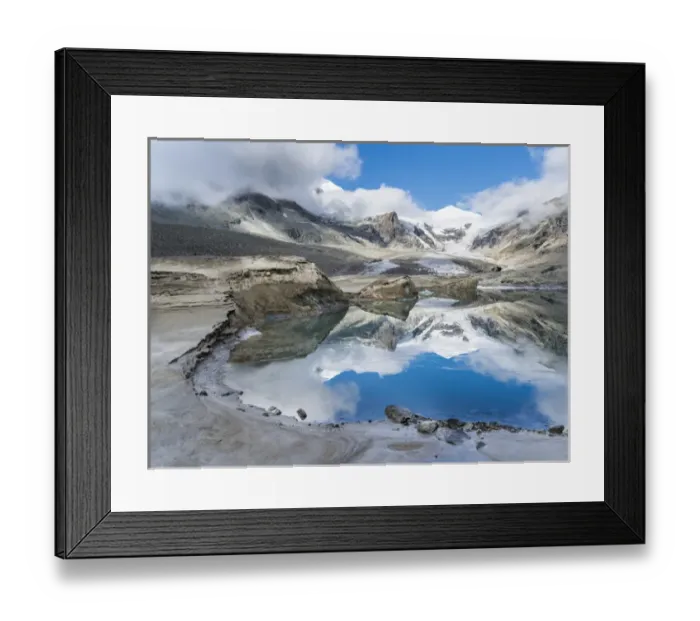 Framed Print : Mt. Johannisberg at Mt. Grossglockner with Pasterze glacier, which is retreating dramatically