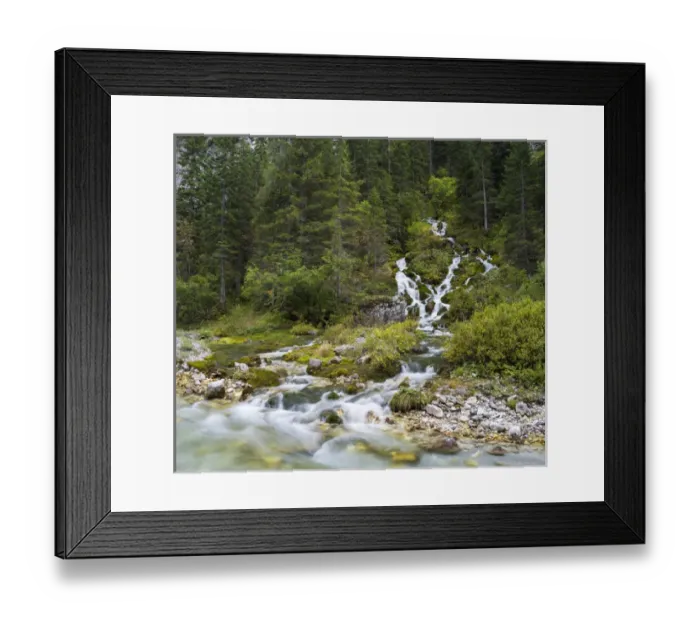 Framed Print : Waterfall in the Karwendel valley in the Alpenpark Karwendel. Europe, Central Europe Framed Print : Waterfall in the Karwendel valley in the Alpenpark Karwendel. Europe, Central Europe