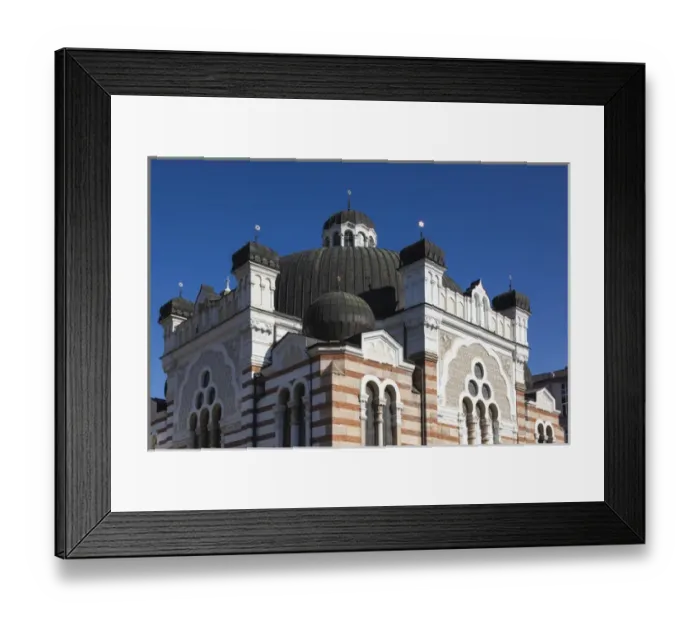 Framed Print : Bulgaria, Sofia, Sofia Synagogue, built 1909, second largest Sephardic Synagogue in Europe