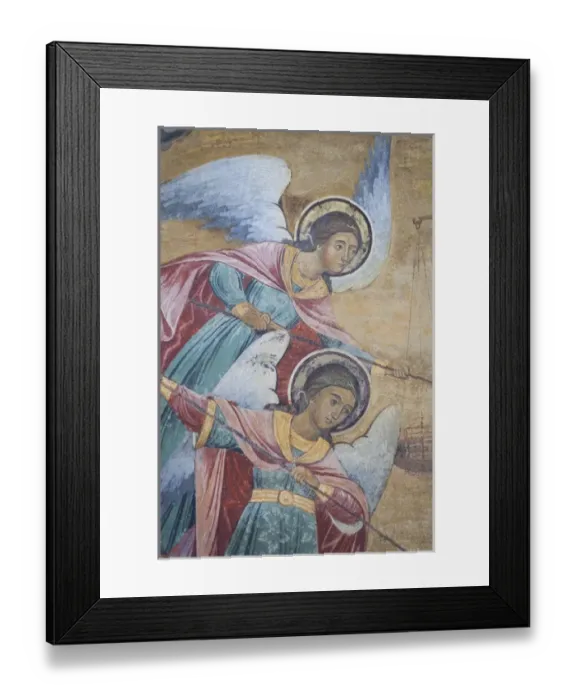 Framed Print : Bulgaria, Southern Mountains, Rila, Rila Monastery, UNESCO-listed wall frescoes