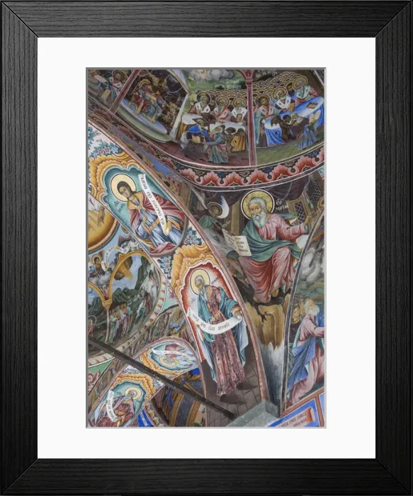 Framed Print : Bulgaria, Southern Mountains, Rila, Rila Monastery, UNESCO-listed wall frescoes Framed Print : Bulgaria, Southern Mountains, Rila, Rila Monastery, UNESCO-listed wall frescoes