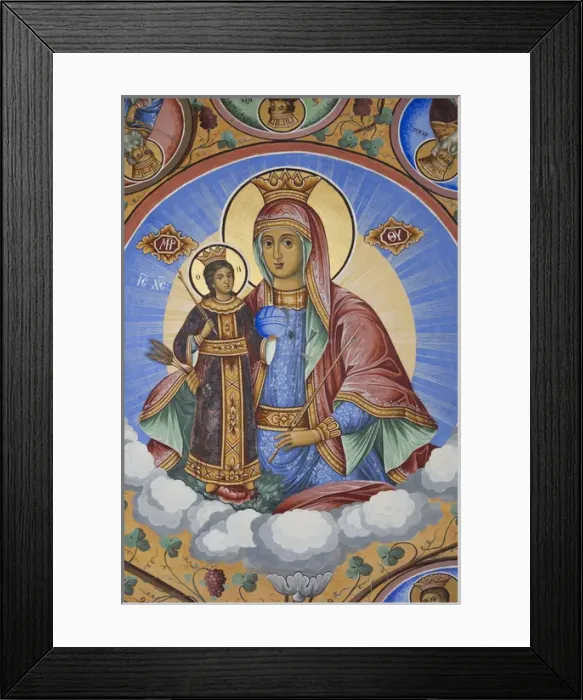 Framed Print : Bulgaria, Southern Mountains, Rila, Rila Monastery, UNESCO-listed wall frescoes, Jesus Christ Framed Print : Bulgaria, Southern Mountains, Rila, Rila Monastery, UNESCO-listed wall frescoes, Jesus Christ