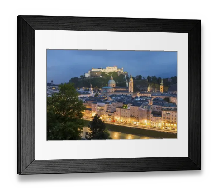 Framed Print : The Hohensalzburg Fortress; cathedral, (Dom) at dusk; Salzburg; Austria Framed Print : The Hohensalzburg Fortress; cathedral, (Dom) at dusk; Salzburg; Austria