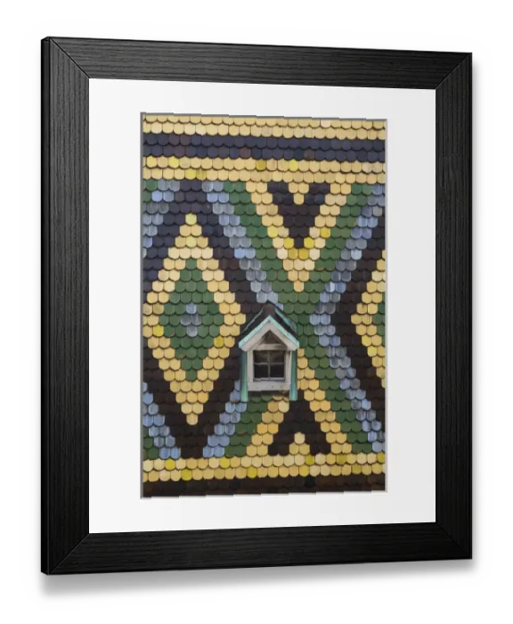 Framed Print : Roof & window, St Stephens Cathedral, Vienna, Austria