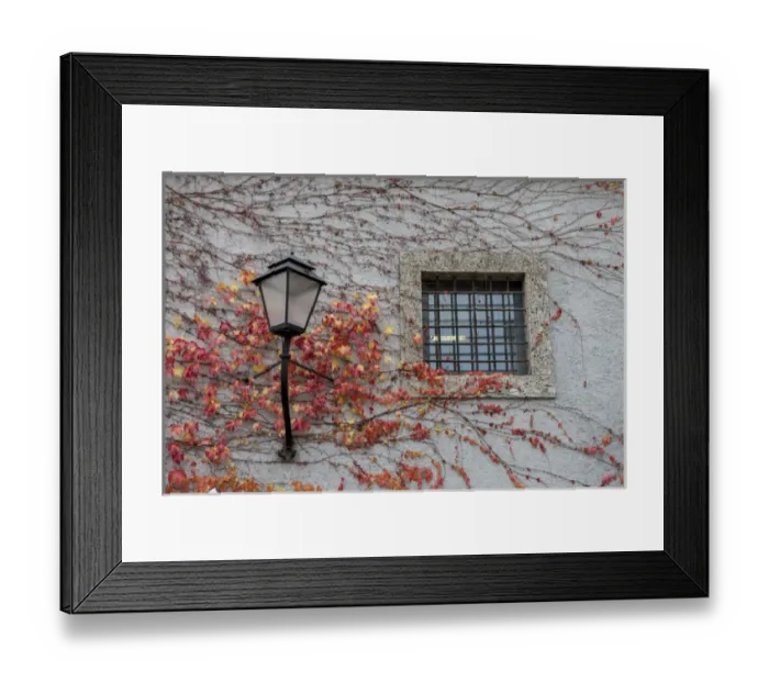 Framed Print : RF. Wall with light. Salzburg. Austria