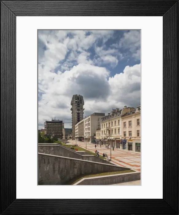 Framed Print : Bulgaria, Central Mountains, Shumen, Ploshtad Osvobozhdenie Square, elevated view Framed Print : Bulgaria, Central Mountains, Shumen, Ploshtad Osvobozhdenie Square, elevated view