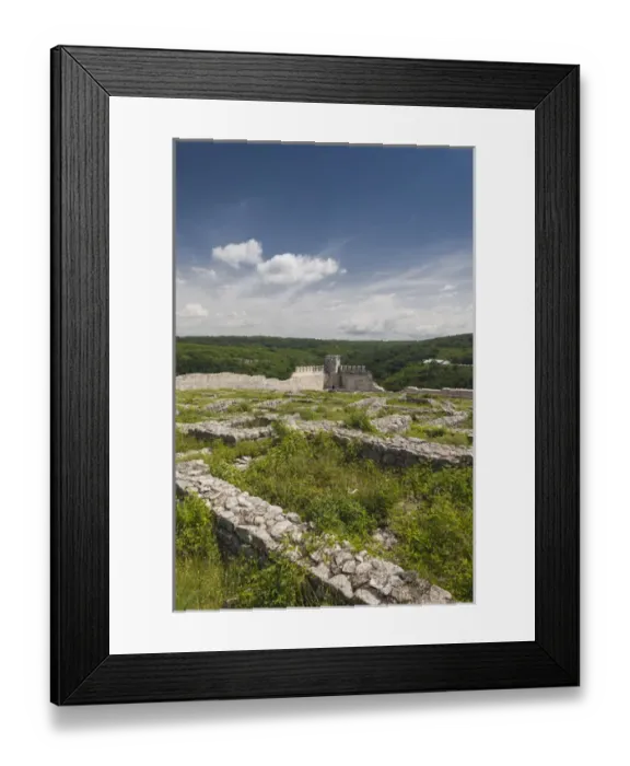 Framed Print : Bulgaria, Central Mountains, Shumen, ruins of the Shumen Fortress, built 1185