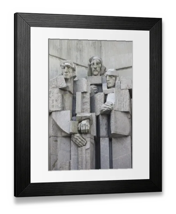 Framed Print : Bulgaria, Central Mountains, Shumen, Soviet-era, Creators of the Bulgarian State Monument
