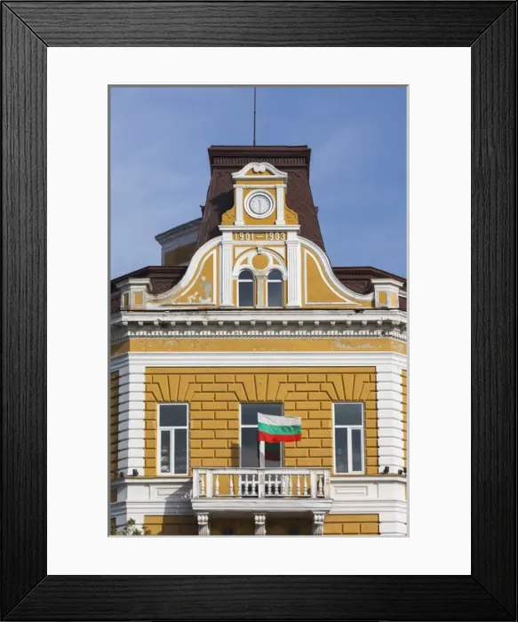 Framed Print : Bulgaria, Central Mountains, Shumen, early 20th century building Framed Print : Bulgaria, Central Mountains, Shumen, early 20th century building