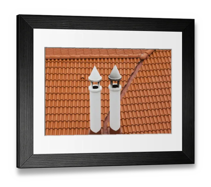 Framed Print : Bulgaria, Southern Mountains, Melnik, Ottoman-era town, chimney and roof detail Framed Print : Bulgaria, Southern Mountains, Melnik, Ottoman-era town, chimney and roof detail