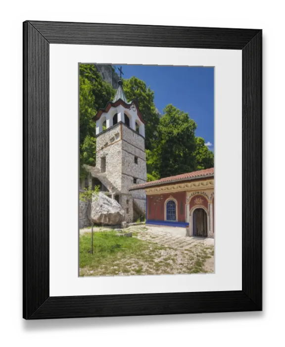 Framed Print : Bulgaria, Central Mountains, Veliko Tarnovo-area, Preobrazhenski Monastery, built in 1825