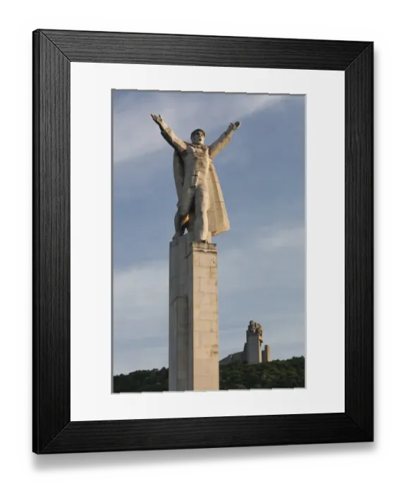 Framed Print : Bulgaria, Central Mountains, Shumen, Partisans Monument