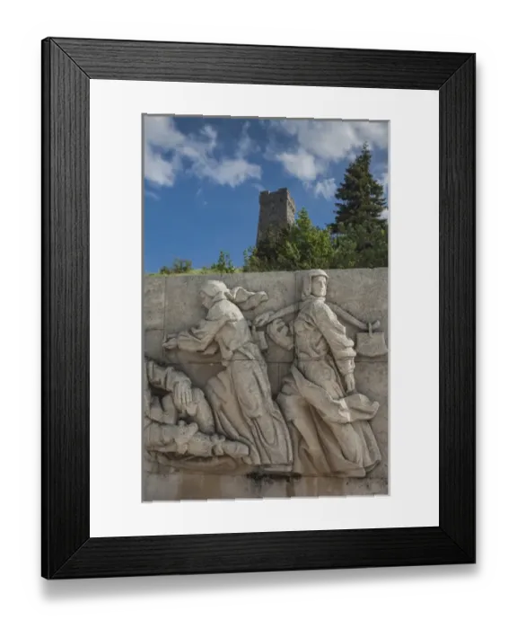 Framed Print : Bulgaria, Central Mountains, Shipka, Shipka Pass, Freedom Monument built in 1934