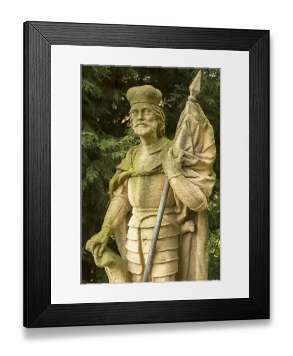 Framed Print : Czech Republic, Bohemia, Lany. Stone statue of the flagbearer outside Lany Castle Framed Print : Czech Republic, Bohemia, Lany. Stone statue of the flagbearer outside Lany Castle