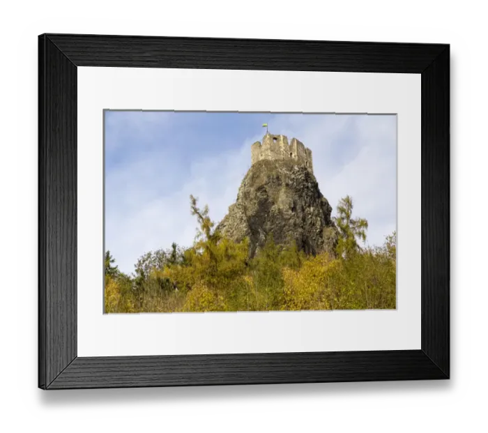 Framed Print : Czech Republic, Liberec, Semily. 14th century Trosky Castle ruin, Czech Republic