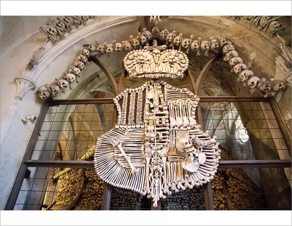 Czech Republic, Bohemia, Sedlec. Sedlec Ossuary, Church of the Bones, Czech Republic