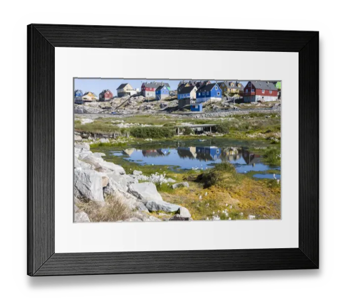 Framed Print : RM. Home buildings Ilulissat. Greenland Framed Print : RM. Home buildings Ilulissat. Greenland