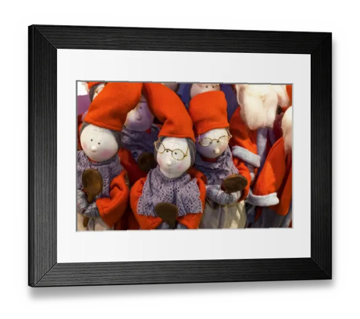 Framed Print : Christmas dolls, Santa Claus village, Rovaniemi, Finland Framed Print : Christmas dolls, Santa Claus village, Rovaniemi, Finland