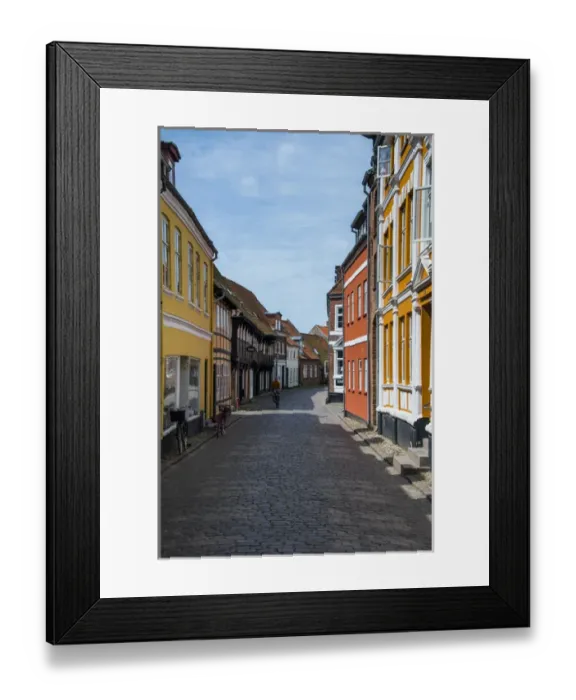 Framed Print : Old historical houses in Ribe, Denmarks oldest surviving city, Jutland, Denmark Framed Print : Old historical houses in Ribe, Denmarks oldest surviving city, Jutland, Denmark
