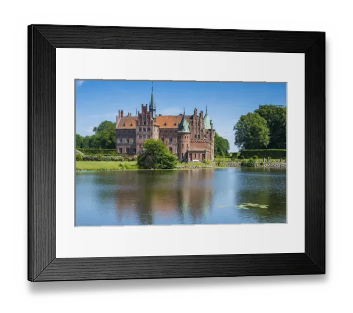Framed Print : Pond before the Castle Egeskov, Denmark Framed Print : Pond before the Castle Egeskov, Denmark