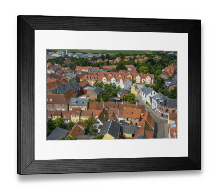 Framed Print : Overlook over Ribe, Denmarks oldest surviving city, Jutland, Denmark Framed Print : Overlook over Ribe, Denmarks oldest surviving city, Jutland, Denmark
