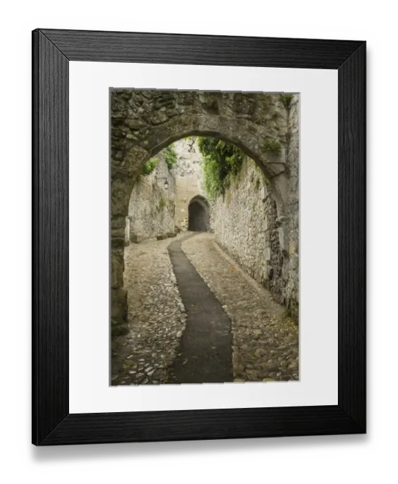 Framed Print : France, Provence. Ancient stone buildings and walkways in the village of Vaison du Romain Framed Print : France, Provence. Ancient stone buildings and walkways in the village of Vaison du Romain