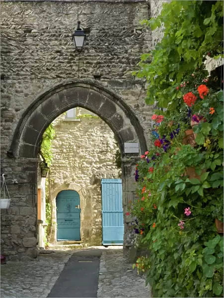 France, Provence, Vaison du Romain. A picturesque lane in the village
