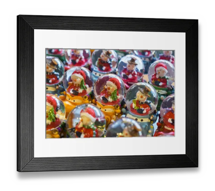 Framed Print : Christmas snow globes, Finland Framed Print : Christmas snow globes, Finland
