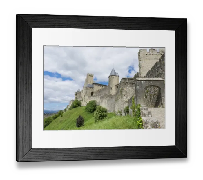 Framed Print : Europe, France, Languedoc-Roussillon, ancient fortified city of Carcassonne, UNESCO Framed Print : Europe, France, Languedoc-Roussillon, ancient fortified city of Carcassonne, UNESCO