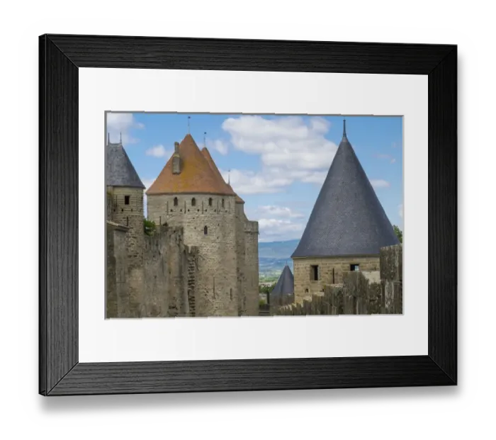 Framed Print : Europe, France, Languedoc-Roussillon, ancient fortified city of Carcassonne, UNESCO Framed Print : Europe, France, Languedoc-Roussillon, ancient fortified city of Carcassonne, UNESCO