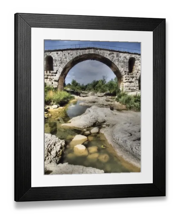Framed Print : This is a Roman bridge, called Pont Julien near the town of Lacoste