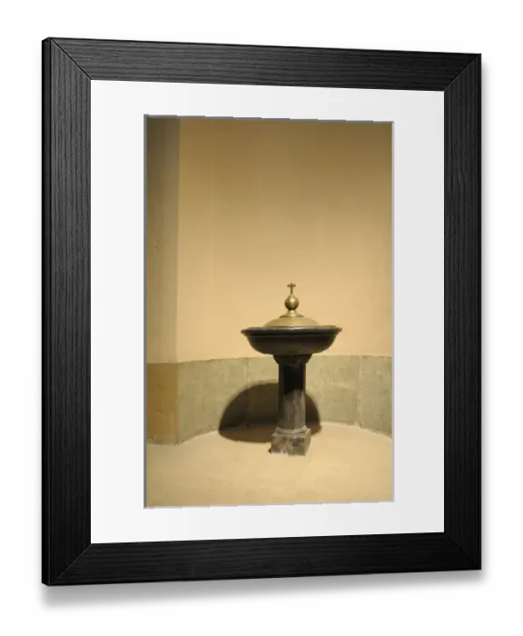 Framed Print : Europe, France, Rhone-Alpes, Lyon. Baptismal urn, Eglise Saint Pothin