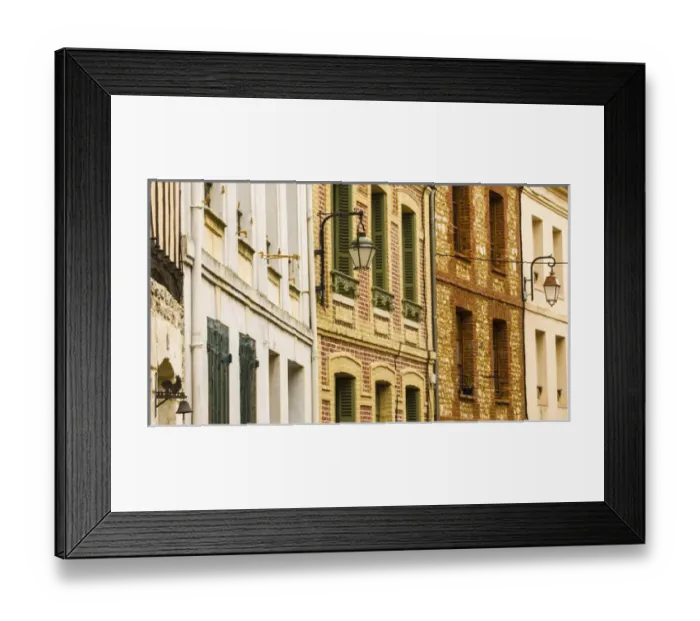 Framed Print : Narrow street and houses, Honfleur, Normandy, France Framed Print : Narrow street and houses, Honfleur, Normandy, France