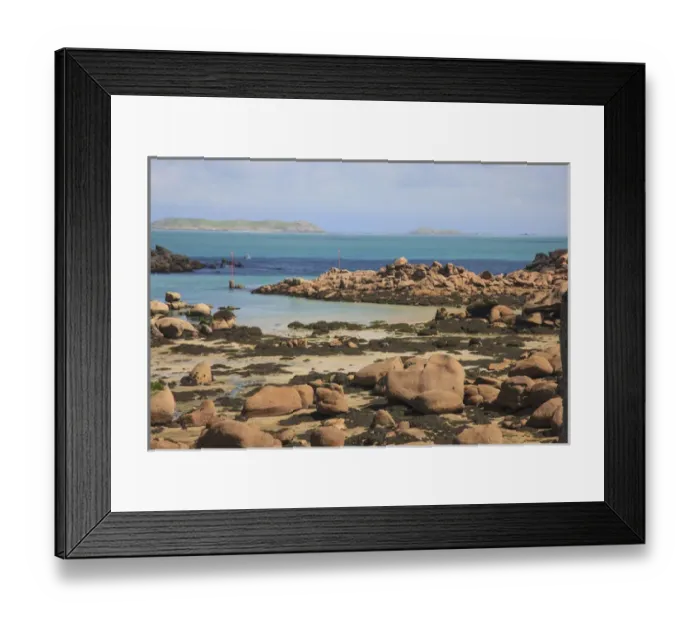 Framed Print : Located on the northern coast of Brittany, in the town of Ploumanach is this tidal