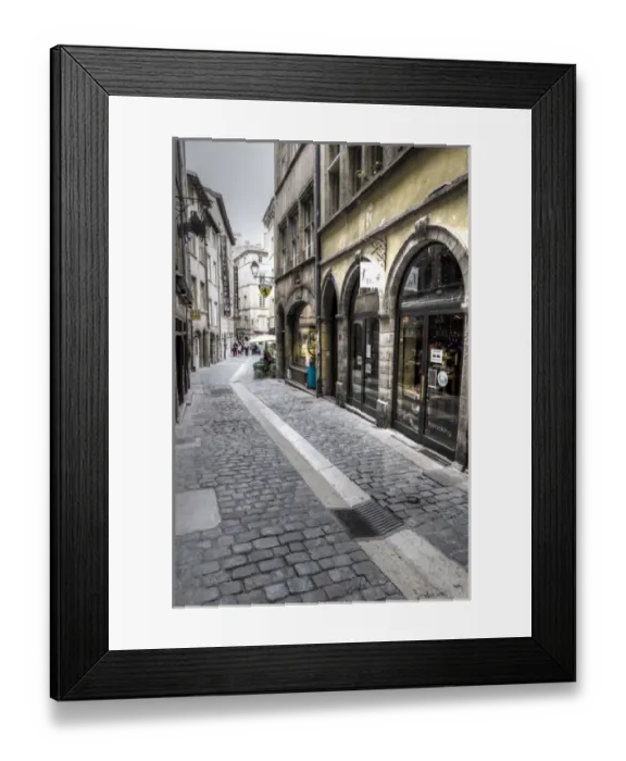 Framed Print : Street scene in old town Vieux Lyon, France (UNESCO World Heritage Site) Framed Print : Street scene in old town Vieux Lyon, France (UNESCO World Heritage Site)