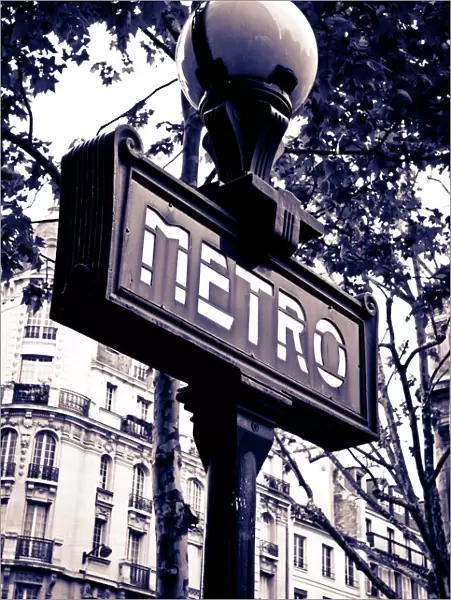 Metro sign, Paris, France
