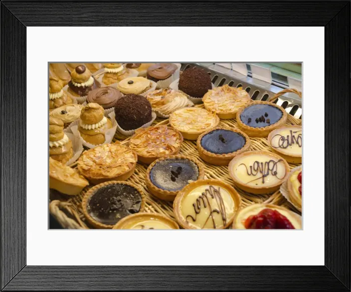 Framed Print : French pastries, Montmartre, Paris, France Framed Print : French pastries, Montmartre, Paris, France