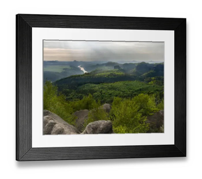Framed Print : Elbe Sandstone Mountains (Elbsandsteingebirge) in the Saxon Switzerland NP (Saechsische Framed Print : Elbe Sandstone Mountains (Elbsandsteingebirge) in the Saxon Switzerland NP (Saechsische