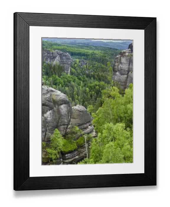 Framed Print : Elbe Sandstone Mountains (Elbsandsteingebirge) in the Saxon Switzerland NP (Saechsische Framed Print : Elbe Sandstone Mountains (Elbsandsteingebirge) in the Saxon Switzerland NP (Saechsische