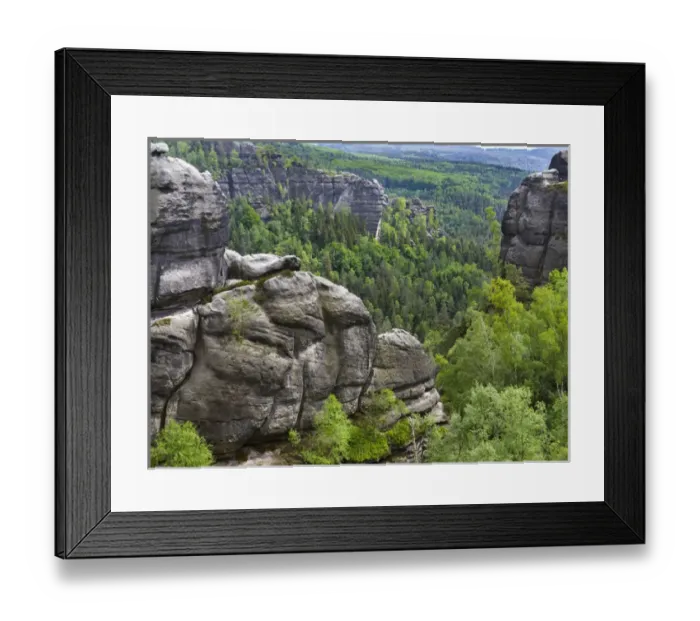 Framed Print : Elbe Sandstone Mountains (Elbsandsteingebirge) in the Saxon Switzerland NP (Saechsische Framed Print : Elbe Sandstone Mountains (Elbsandsteingebirge) in the Saxon Switzerland NP (Saechsische