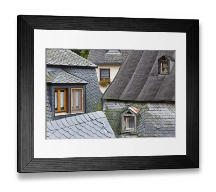 Framed Print : Rooftops, Beilstein, Mosel, Germany Framed Print : Rooftops, Beilstein, Mosel, Germany