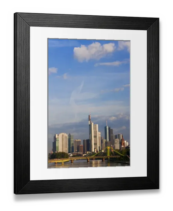 Framed Print : City Skyline Frankfurt Am Main Hessen Germany