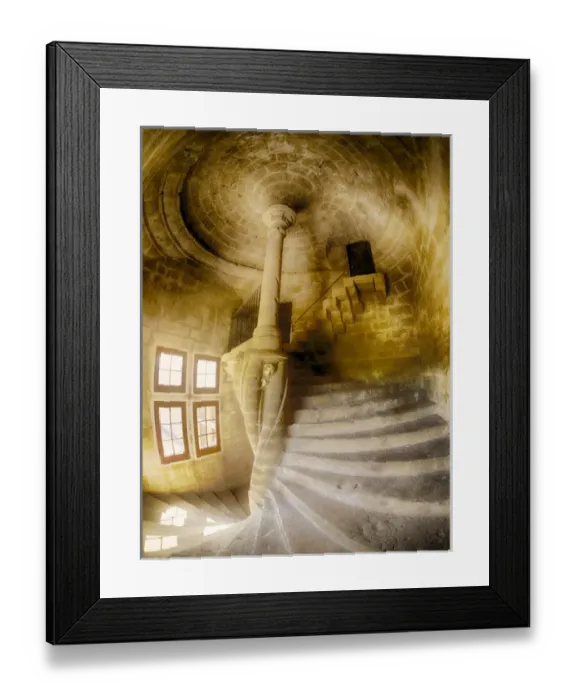 Framed Print : Europe; France; Provence; Lourmarin; Spiral staircas in Chateau de Lourmarin Framed Print : Europe; France; Provence; Lourmarin; Spiral staircas in Chateau de Lourmarin