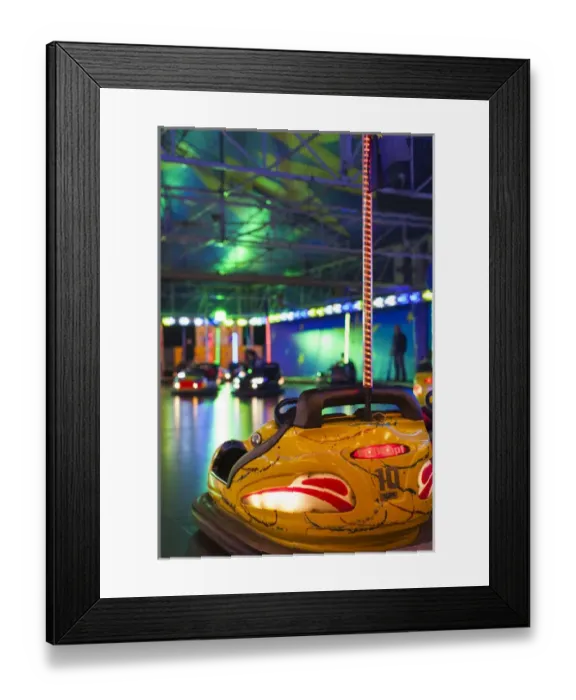 Framed Print : Germany, Rheinland-Pfalz, Speyer, autumn carnival, bumber car ride, evening
