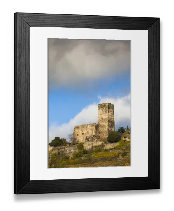 Framed Print : Germany, Rheinland-Pfalz, Kaub, Burg Gutenfels Castle, autumn Framed Print : Germany, Rheinland-Pfalz, Kaub, Burg Gutenfels Castle, autumn